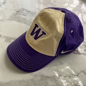 Purple and Tan Nike Baseball Cap with “W”